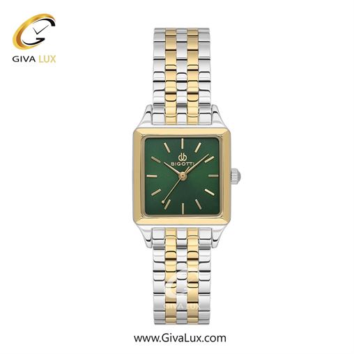 ساعت مچی اورجینال زنانه بیگوتی BIGOTTI طلایی | نقره ای-طلایی| سبز یشمی تیره| کد رفرنس BG.1.10560-5