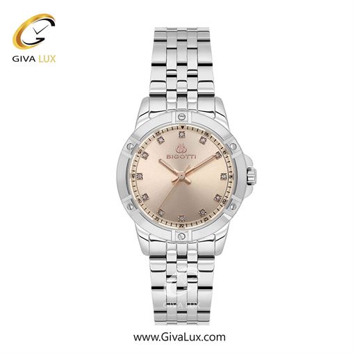 ساعت مچی اورجینال زنانه بیگوتی BIGOTTI نقره ای | نقره ای| شامپاینی| کد رفرنس BG.1.10563-2