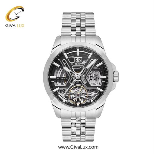 ساعت مچی اورجینال مردانه بیگوتی BIGOTTI نقره ای | نقره ای| مشکی| کد رفرنس BG.1.10564-2