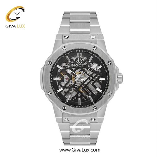 ساعت مچی اورجینال مردانه بیگوتی BIGOTTI نقره ای | نقره ای| مشکی| کد رفرنس BG.1.10633-2