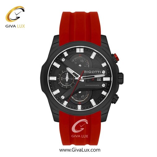 ساعت مچی اورجینال مردانه بیگوتی BIGOTTI سه موتوره کرنوگراف مشکی | قرمز| مشکی| کد رفرنس BG.1.10641-4
