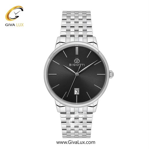 ساعت مچی اورجینال مردانه بیگوتی BIGOTTI نقره ای | نقره ای| مشکی| کد رفرنس BG.1.10644.2