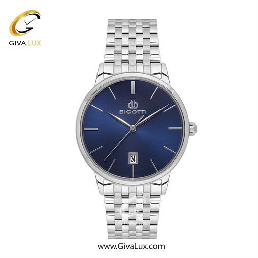 ساعت مچی اورجینال مردانه بیگوتی BIGOTTI نقره ای | نقره ای| سرمه ای| کد رفرنس BG.1.10644.3