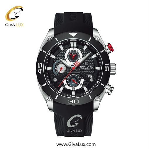 ساعت مچی مردانه سه موتوره کرنوگراف بند پی یو زرد ناوی فورس (نیوی فورس) NF8038 B/Y/Y 100_SBB.jpg