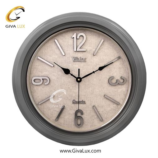 ساعت دیواری اورجینال والار PVC طوسی| کد رفرنس 102