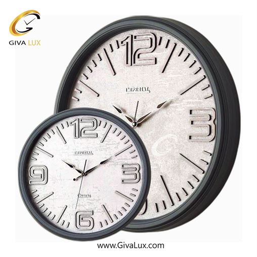 ساعت دیواری اورجینال امپریال PVC طوسی| کد رفرنس 104