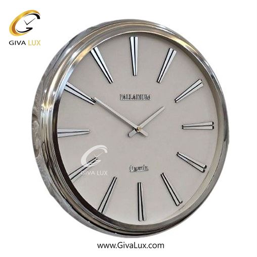 ساعت دیواری اورجینال پالادیوم آلیاژ فلزی نقره ای| کد رفرنس 106