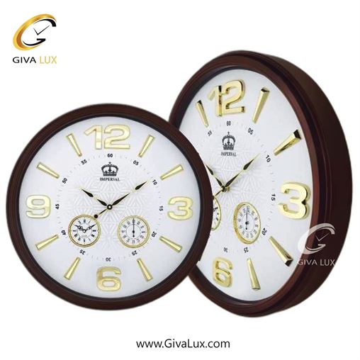 ساعت دیواری اورجینال امپریال PVC قهوه ای| کد رفرنس 1060B