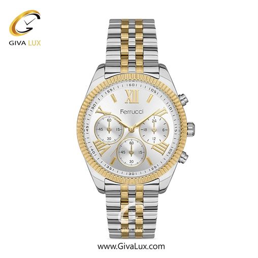 ساعت مچی اورجینال زنانه فروچی Ferrucci سه موتوره فول تایم طلایی | طلایی-نقره ای| نقره ای| کد رفرنس fcf.10468M.03 11153M.01.jpg
