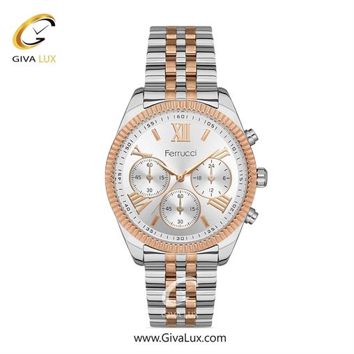ساعت مچی اورجینال زنانه فروچی Ferrucci سه موتوره فول تایم نقره ای | نقره ای| نقره ای| کد رفرنس fcf.11153M.02 11153M.03.jpg