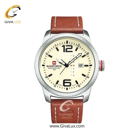 ساعت مچی مردانه تک موتوره بند چرمی ناوی فورس (نیوی فورس)قهوه ای-صفحه سفیدNF9063 111_9063BrSC.jpg