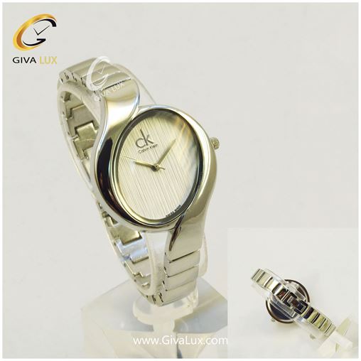 ساعت زنانه کلوین کلین بیضی بندفلزی 