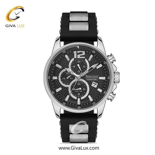 ساعت مچی اورجینال مردانه فروچی Ferrucci سه موتوره کرنوگراف سرمه ای | نقره ای| سرمه ای| کد رفرنس FCF 23009M.1 11550FS.01.jpg