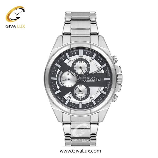 ساعت مچی اورجینال مردانه فروچی Ferrucci سه موتوره کرنوگراف نقره ای | نقره ای| سرمه ای| کد رفرنس fcf.11807FM.03 11807FM.04.jpg