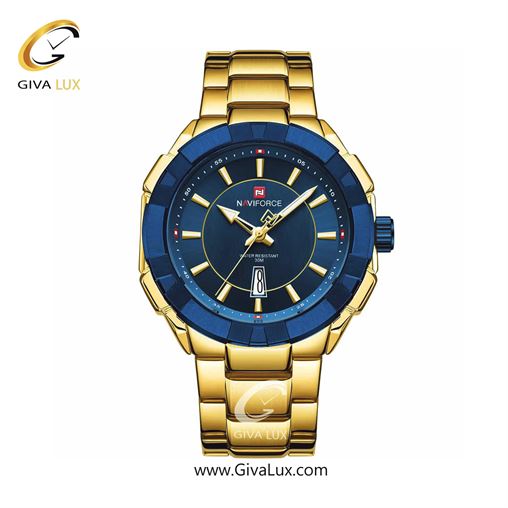ساعت مچی مردانه تک موتور بند استیل طلایی ناوی فورس (نیوی فورس) NF9176 G/BE  118_GBE.jpg