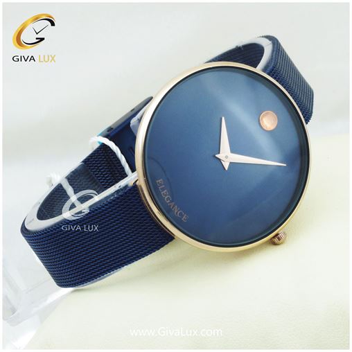 ساعت مچی زنانه بند حصیری الگانس سرمه ای