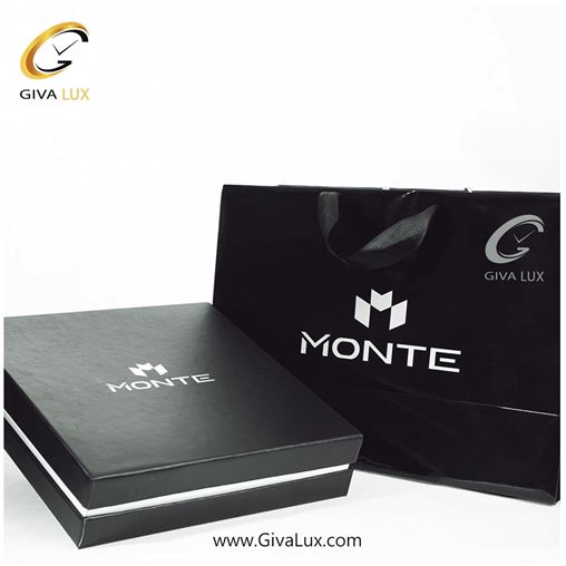 پک کادویی ساعت مچی مردانه بند استیل مونته با بند اضافه چرمی M751340 GRAYWB 11_BOX-BAG.jpg