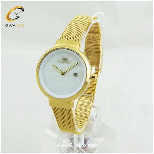 ساعت مچی زنانه بند حصیری طلایی  الگانس