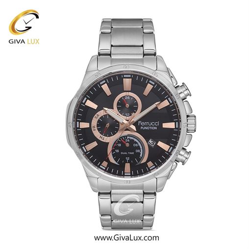 ساعت مچی اورجینال مردانه فروچی Ferrucci سه موتوره کرنوگراف تیتانیوم | تیتانیوم| سرمه ای| کد رفرنس fcf.12459FM.04 12459FM.05.jpg