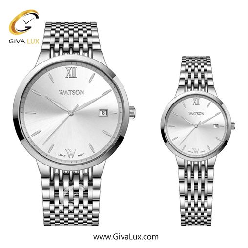 ساعت مچی اورجینال ست واتسون | WATSON  نقره ای | نقره ای| نقره ای| کد رفرنس زنانه: W 1291L-301، مردانه: W 1291G-301 1292-301.jpg