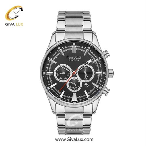 ساعت مچی اورجینال مردانه فروچی Ferrucci سه موتوره کرنوگراف نقره ای | نقره ای| نقره ای| کد رفرنس fcf.13085FM.01 13085FM.03.jpg