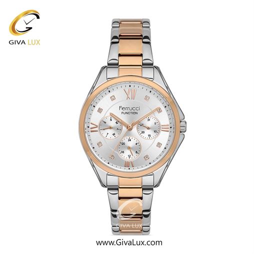 ساعت مچی اورجینال زنانه فروچی Ferrucci سه موتوره فول تایم طلایی | نقره ای-طلایی| سبز| کد رفرنس fcf.13464FM.02 13464FM.03.jpg