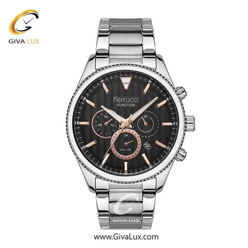 ساعت مچی اورجینال مردانه فروچی Ferrucci سه موتوره کرنوگراف نقره ای | نقره ای| نقره ای| کد رفرنس fcf.13853M.03 13907FM.01.jpg