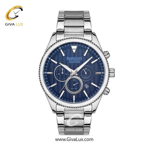 ساعت مچی اورجینال مردانه فروچی Ferrucci سه موتوره کرنوگراف نقره ای | نقره ای| مشکی| کد رفرنس fcf.13907FM.01 13907FM.03.jpg