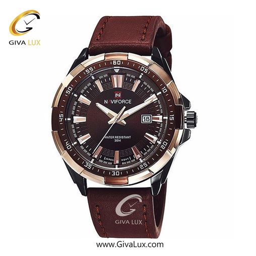 ساعت مچی مردانه بند چرمی ناوی فورس (نیوی فورس) قهوه ای-رزگلد  NF9056 139_9056BrRoBr.jpg