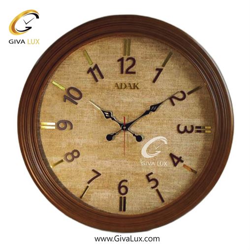 ساعت دیواری اورجینال Adak PVC قهوه ای| کد رفرنس 1404