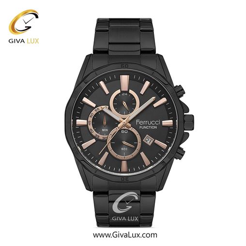 ساعت مچی اورجینال مردانه فروچی Ferrucci سه موتوره کرنوگراف تیتانیوم | نقره ای| مشکی| کد رفرنس FCF 14084FM.03 14084FM.04.jpg