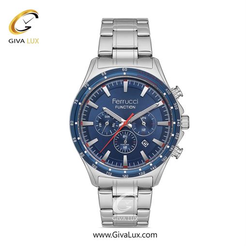 ساعت مچی اورجینال مردانه فروچی Ferrucci سه موتوره کرنوگراف سرمه ای | نقره ای| سرمه ای| کد رفرنس fcf.14105FM.03 14105FM.03.jpg