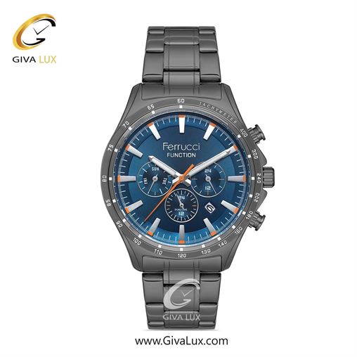 ساعت مچی اورجینال مردانه فروچی Ferrucci سه موتوره کرنوگراف سرمه ای | نقره ای| سرمه ای| کد رفرنس fcf.14105FM.03 14105FM.04.jpg