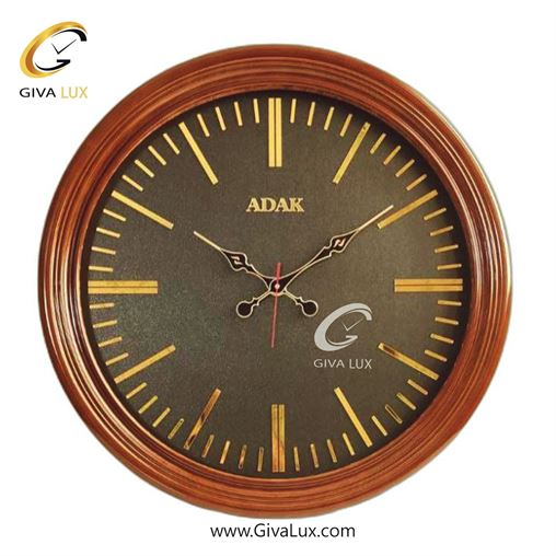 ساعت دیواری اورجینال Adak PVC عسلی| کد رفرنس 1412