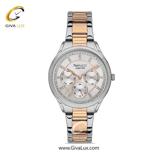 ساعت مچی اورجینال زنانه فروچی Ferrucci سه موتوره فول تایم رزگلد | رزگلد| رزگلد| کد رفرنس fcf.14198FM.4 14198FM.2.jpg