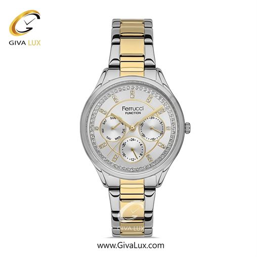 ساعت مچی اورجینال زنانه فروچی Ferrucci سه موتوره فول تایم نقره ای | نقره ای-رزگلد| نقره ای| کد رفرنس fcf.14198FM.2 14198FM.3.jpg
