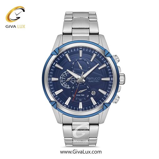 ساعت مچی اورجینال مردانه فروچی Ferrucci سه موتوره کرنوگراف نقره ای | نقره ای| مشکی| کد رفرنس fcf.14269FM.01 14269FM.02.jpg