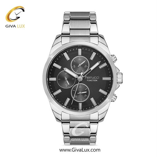 ساعت مچی اورجینال مردانه فروچی Ferrucci سه موتوره فول تایم نقره ای | نقره ای| نقره ای| کد رفرنس FCF 14367FM.01 14367FM.03.jpg