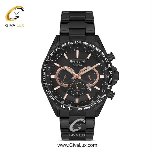 ساعت مچی اورجینال مردانه فروچی Ferrucci سه موتوره کرنوگراف نقره ای | نقره ای| مشکی| کد رفرنس FCF 14371FM.01 14371FM.02.jpg