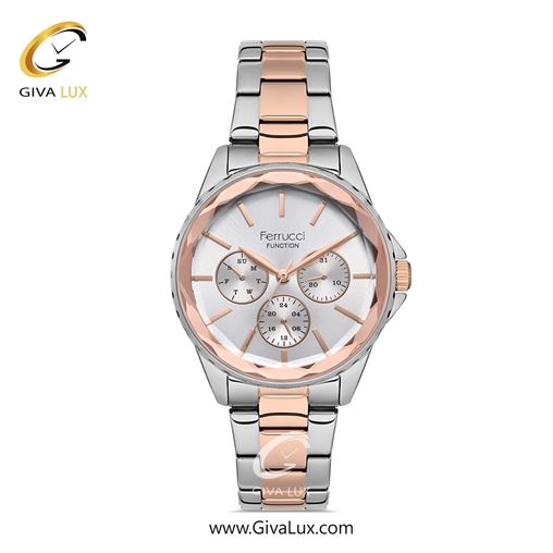 ساعت مچی اورجینال زنانه فروچی Ferrucci سه موتوره فول تایم طلایی | طلایی| طلایی| کد رفرنس fcf 14479M.03 14479M.04.jpg