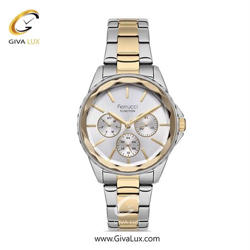 ساعت مچی اورجینال زنانه فروچی Ferrucci سه موتوره فول تایم رزگلد | رزگلد-نقره ای| نقره ای| کد رفرنس fcf 14479M.04 14479M.05.jpg