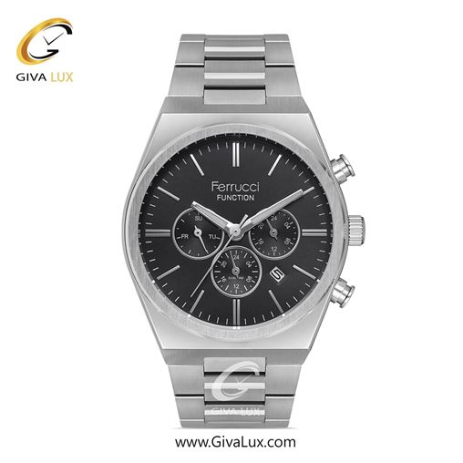ساعت مچی اورجینال مردانه فروچی Ferrucci سه موتوره کرنوگراف نقره ای | نقره ای| نقره ای| کد رفرنس fcf.14490FM.01 14490FM.03.jpg