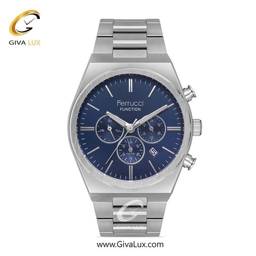 ساعت مچی اورجینال مردانه فروچی Ferrucci سه موتوره کرنوگراف نقره ای | نقره ای| مشکی| کد رفرنس fcf.14490FM.03 14490FM.05.jpg