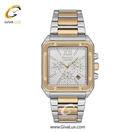 ساعت مچی اورجینال مردانه فروچی Ferrucci سه موتوره کرنوگراف نقره ای | نقره ای| سرمه ای| کد رفرنس fcf.14504FM.01 14504FM.04.jpg