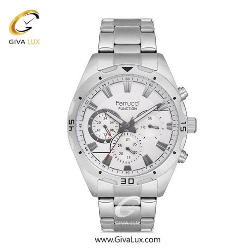 ساعت مچی اورجینال مردانه فروچی Ferrucci سه موتوره فول تایم نقره ای | نقره ای| نقره ای| کد رفرنس FCF 14387FM.04 14514FM.01.jpg