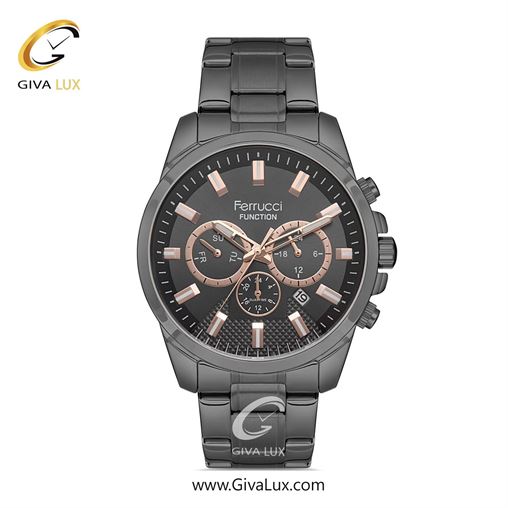 ساعت مچی اورجینال مردانه فروچی Ferrucci سه موتوره کرنوگراف نقره ای | نقره ای| سرمه ای| کد رفرنس FCF 14515FM.02 14515M.3.jpg