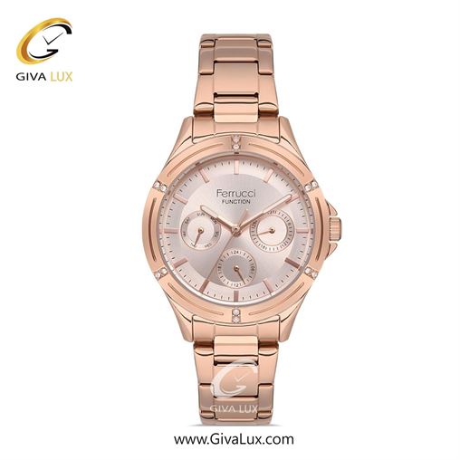 ساعت مچی اورجینال زنانه فروچی Ferrucci سه موتوره فول تایم طلایی | طلایی| طلایی| کد رفرنس FCF 14522M.02 14522M.3.jpg