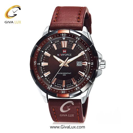 ساعت مچی مردانه بند چرمی ناوی فورس (نیوی فورس) قهوه ای-سیلور  NF9056 153_9056BrSBr.jpg