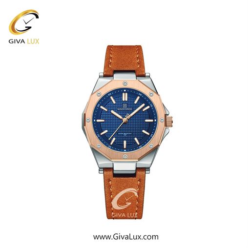 ساعت مچی زنانه بند چرمی ناوی فورس(نیوی فورس)نارنجی NF5026 RG/BE/O 165_5026BrS-Blu.jpg