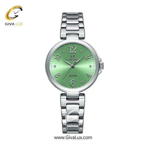 ساعت مچی زنانه بندفلزی ناوی فورس(نیوی فورس) سیلور NF5031 S/GN 168_5031S-Green.jpg